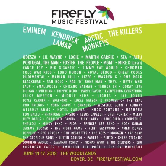 Firefly 2018 Lineup