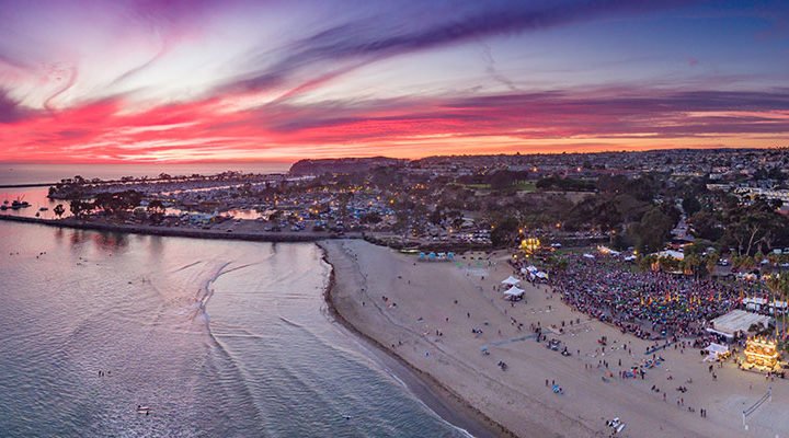 Ohana Festival at sunset