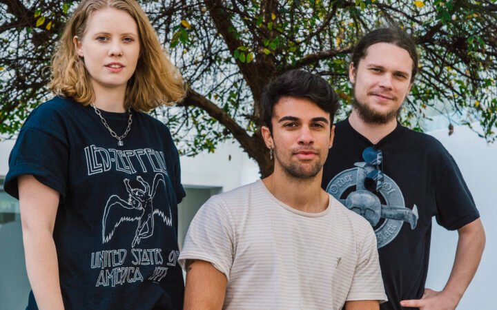 Three members of The Violet Stones